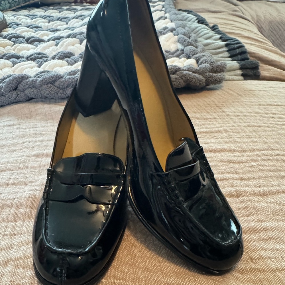 Michael Kors Shiny Black Loafers